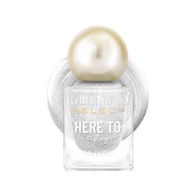 Swiss Beauty Select Here To Stay Nail Enamel With High Gloss Finish Metallic Silver 12 ml - Nail Polish