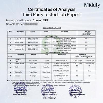 Miduty Cholest-Off Tablets 60's - Vital Health