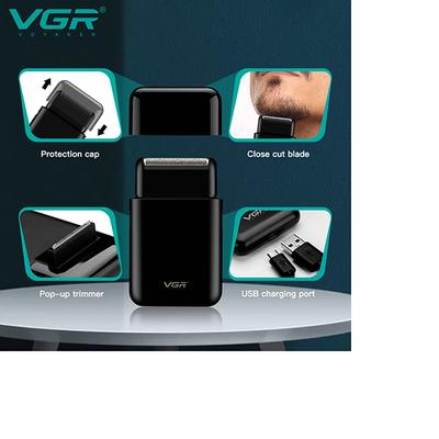 VGR V-390 Trimmer 45 min Runtime 0 Length Settings (Black) 1's - Trimmers
