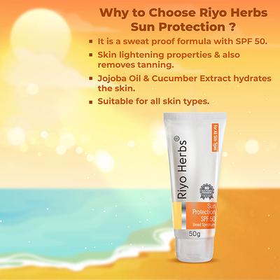 Riyo Herbs Sunscreen SPF 50 Broad Spectrum Cream 50 gm - Body Sunscreen