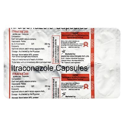 ITRAFAB 200 Capsule 10's - Fungal Infections-Anf