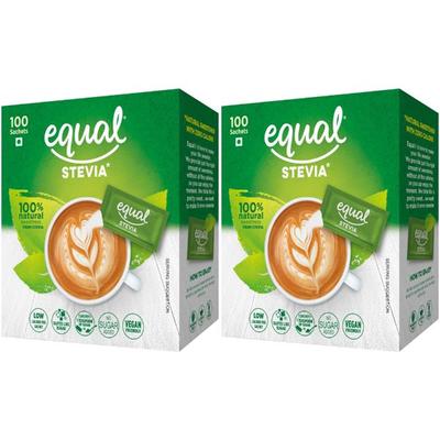 Equal Stevia Sweetener Sachet (Pack of 2 x 100's) 1's - Sugar Substitute