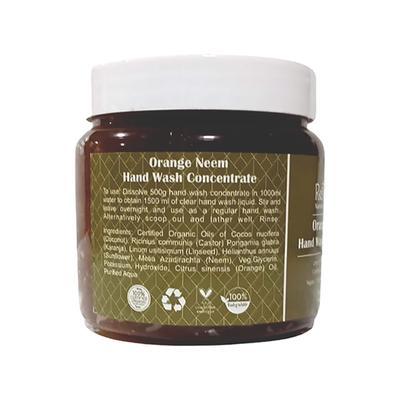 Rustic Art Organic Orange Neem Hand Wash Concentrate (DIY Refill pack) 500 gm - Hand Wash & Soaps
