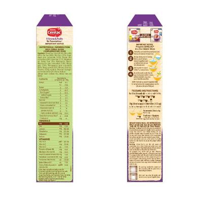 Nestle CERELAC 5 Grains & Fruits Baby Food Cereal No Preservatives (18 to 24 Months Baby) 300 g - Baby And Infant Supplements