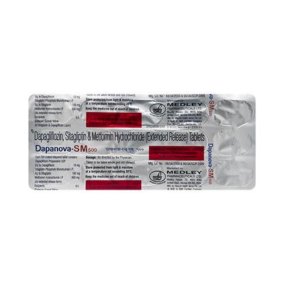 DAPANOVA SM 500 Tablet 15's - Diabetes-Ant