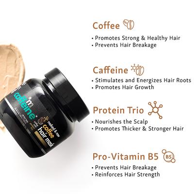 Mcaffeine Naked & Raw Coffee Hair Mask 200 gm - Hair Masks & Packs