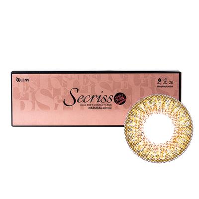 O-Lens Secriss 1Day Coloured Contact Lenses - Natural Brown ( 0.00 ) 1's - Eyecare Lenses