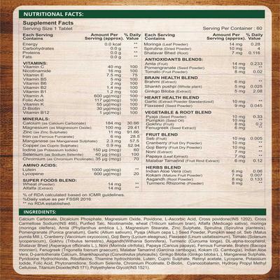 Smart Greens Plant Based Wholefood Multivitamin for Men Tablet 60's - Multi-Vitamins