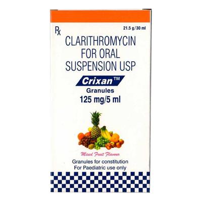 Crixan Granules 125mg Mixed fruit Flavour Suspension 30ml - Bacterial Infections-Mac