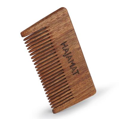 Hajamat Pocket Sized Sheesham Wood Beard Comb with Faux Leather Carry Pouch 1's - Beard Comb