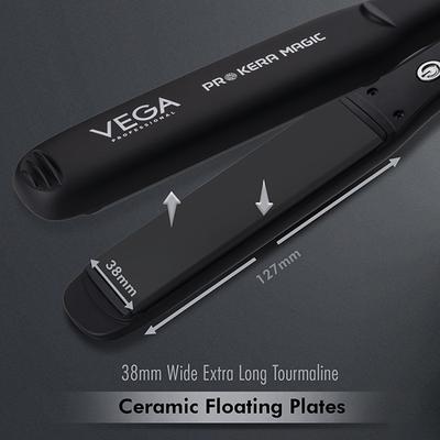 VEGA Professional Pro Kera Magic Hair Straightener for Salon & Home, Ultra-Fast Heat Up, (VPPHS-04) 1's - Hair Dryers