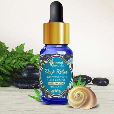 Oriental Botanics Deep Relax Aroma Therapy Diffuser Oil (Cedarwood, Ylang & Vetiver) 15 ml - Creams/Oils/Lotions