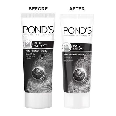 Pond'S Pure Detox Pollution Clear Face Wash With Activated Charcoal 200 gm - Face Washes
