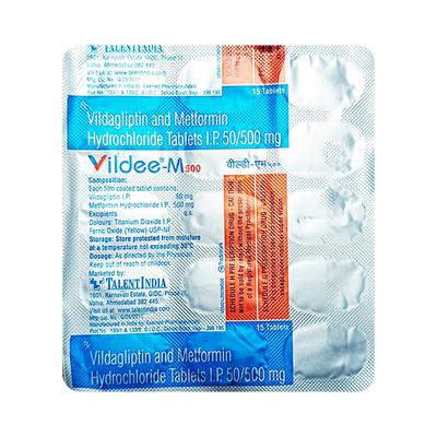 VILDEE M 500mg Tablet 15's - Diabetes-Ant