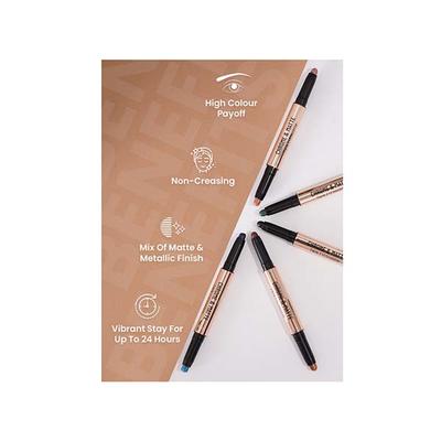 Swiss Beauty Chrome and Matte Twin Eyeshadow-Aqua Moon 2 gm - Eyeshadow, Bases & Primers