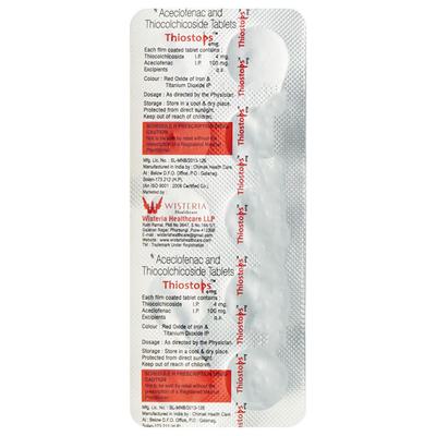 THIOSTOPS Tablet 10's - Muscle Cramps/Spasticity-Mus