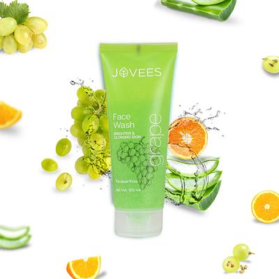 Jovees Herbal Grape Fairness Face Wash for Dull Skin and Paraben 120ml - Face Wash & Cleansers