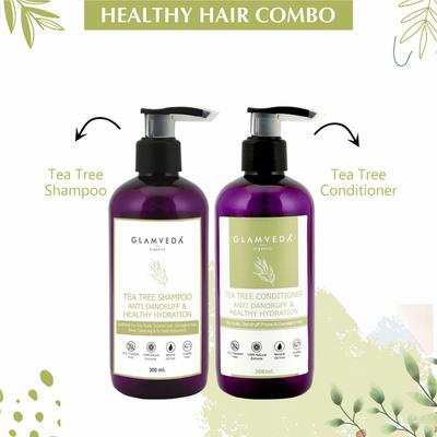 Glamveda Anti Dandruff and Healthy Hydration Tea Tree Conditioner 300 ml - Conditioners