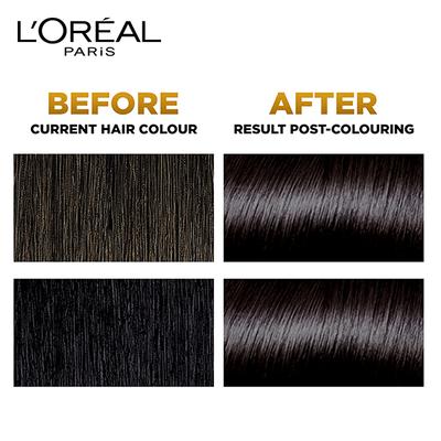 L'Oreal Paris Excellence Creme Hair Color, 1 Black 168 Gm - Crème