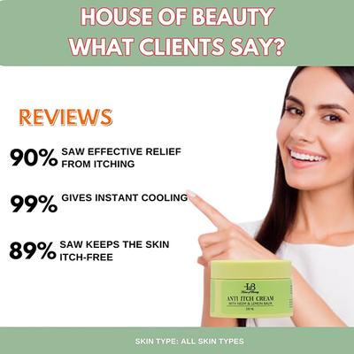 House of Beauty Anti-Itch Cream-Dry, Eczema, Urticaria Skin-Underarms, Neck & Groin Area 100ml - Face Moisturizers