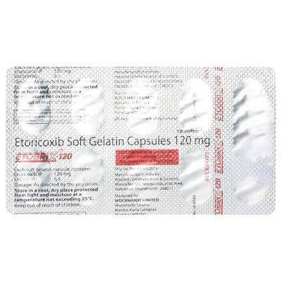ETOBRIX 120 Capsule 10's - Pain relief-Nsa