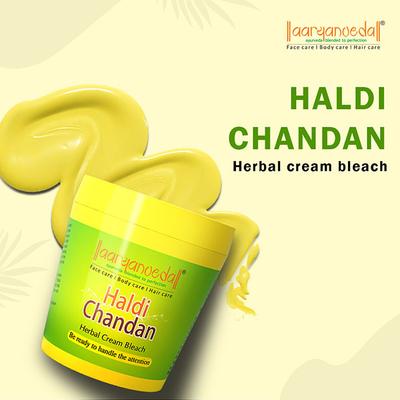 Aryanveda Herbal Bleach Cream - Haldi Chandan (Pack of 2 x 250 gm) - Face Bleach