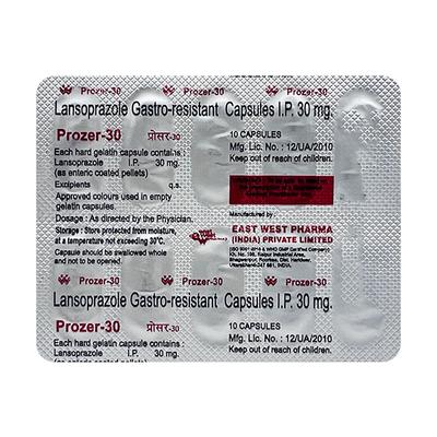Prozer 30mg Capsule 10'S - Ulcer/Reflux/Flatulence-Aaa