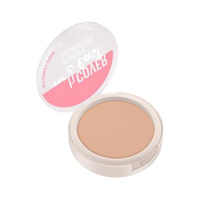Essence 16h cover & last powder Foundation with Mirror & Sponge - 07 Natural Suede 8gm - Foundation
