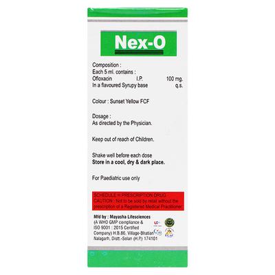 NEX O 100 Oral Suspension 60ml - Bacterial Infections-Qui