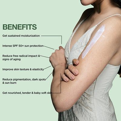 Soulflower Sunscreen SPF 50+ Hand Cream with Aloe Vera and Shea Butter 50 gm - Body Sunscreen