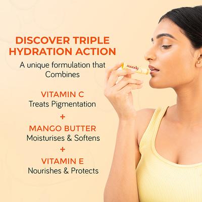 Moody Vitamin C Lip-Screen-Balm SPF 15 with Mango Seed Butter & Sweet Almond Oil 5.8 gm - Lip Balms