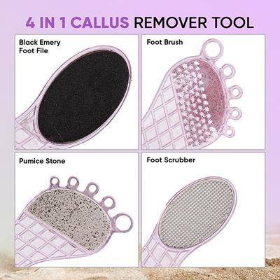 Vega 4-In-1 Pedicure Foot Scrubber For Dead Skin, Callus & Cracked Heels Removal, (Pd-02N) - Manicure & Pedicure Kits