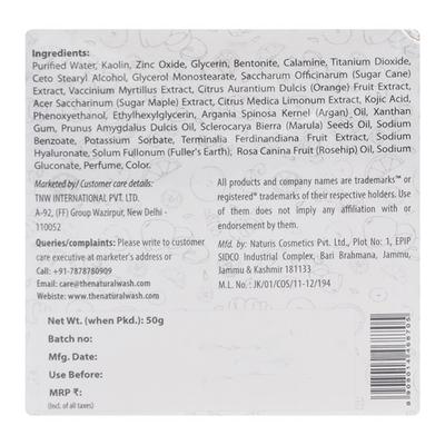 The Natural Wash De Tan Pack 50 gm - Face Scrubs