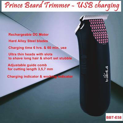 Babila Prince Beard Trimmer-USB Charging- BBT-E58 - Trimmers