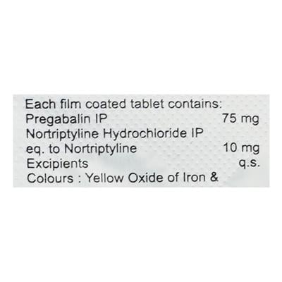 Pbren NT 75/10mg Tablet 10'S - Neuropathic Pain-Dru