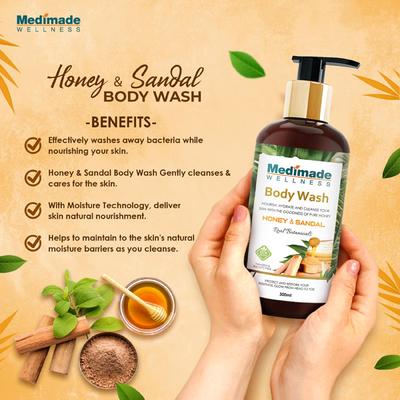 Medimade Honey And Sandal Body Wash (Pack of 2) 1's - Shower Gels & Body Wash