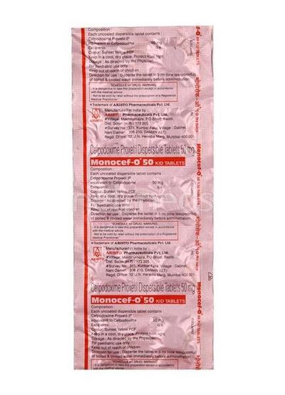 Monocef O Kid 50 Tablet 10'S - Bacterial Infections-Cep