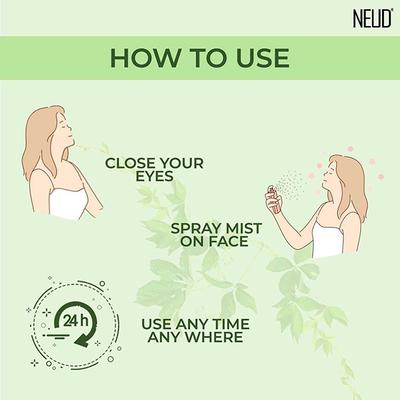 NEUD Green Tea Facial Mist Spray for Dehydrated & Irritated Skin 100 ml - Face Gels