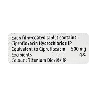 Baycip 500mg Tablet 10'S - Bacterial Infections-Qui