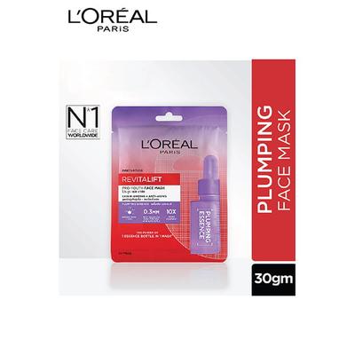 L'Oreal Paris Revitalift Essence Face Sheet Mask, Plumping And Hydrating 30 Gm - Sheet Masks