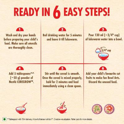 Nestle Ceregrow 2 - 6 years Multigrain Cereal with Milk & Fruits Powder - Refill Pack 300 gm - Baby And Infant Supplements
