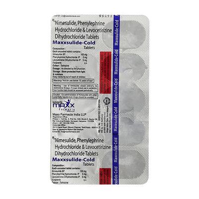 MAXXSULIDE COLD Tablet 10's - Pain relief-Nsa