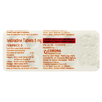 Ivapace 5mg Tablet 10'S - Angina