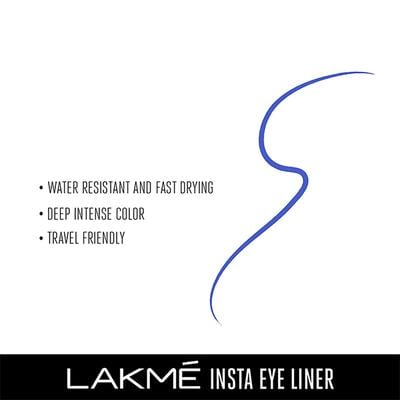 Lakme Ultimate Glam Eye Liner, Semi Matte, Blue, 9ml - Eyeliners