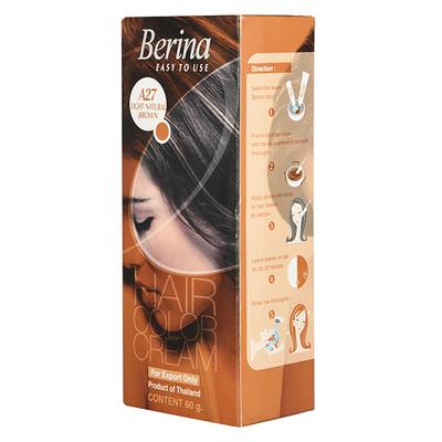 Berina A27 Light Natural Brown Hair Color Cream 60 gm - Crème