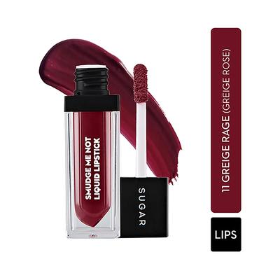 SUGAR Cosmetics Smudge Me Not Liquid Lipstick - 11 Greige Rage (Greige Rose) 4.5 ml - Liquid Lipsticks