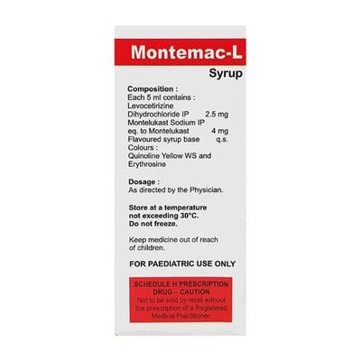 Montemac L Syrup 60ml - Allergies-Ant