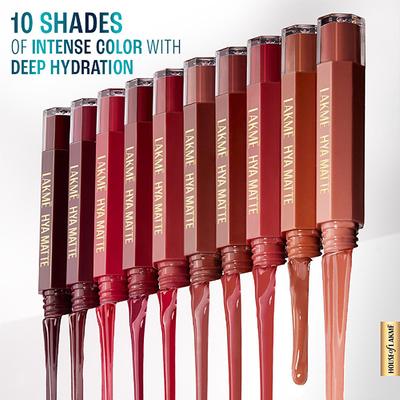 Lakme 9To5 Hya Matte Lip Liquid + Hyaluronic Acid Afterhourswine 5.3 ml - Liquid Lipsticks