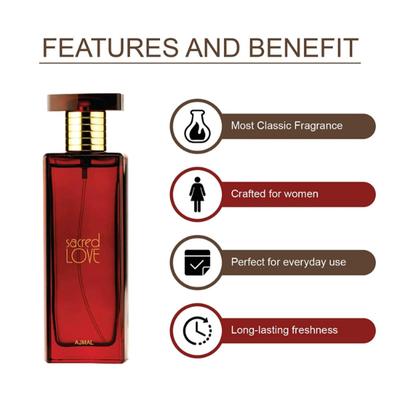 Ajmal Sacred Love EDP Floral Musky Perfume And Senora EDP Floral Spicy Perfume 125 ml - Women Perfumes (Edt/Edp)