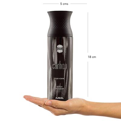 Ajmal Carbon & Silver Shade & Silver Shade Deodorant Spray - For Men (Pack Of 3) 200 ml - Men Perfumes (Edt/Edp)
